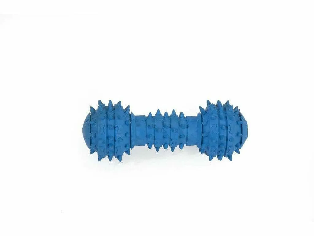 Rubber Toy With Squeaker - Bone With Nubby  Surface - Cm14