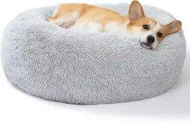 SAVFOX Plush Calming Dog Beds, Donut Dog Bed for Small Dogs, Medium, Large & X-Large, Comfy Cuddler Dog Bed and Cat Bed in Faux Fur, Washable Dog Bed, Multiple Sizes XS-XXL