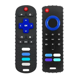 Silicone Teether Toys for Babies 3-6,12,18 Months,Infants TV Remote Control Shape Chew Toys for Sensory Exploration and Teething Relief,BPA Free,Freezable