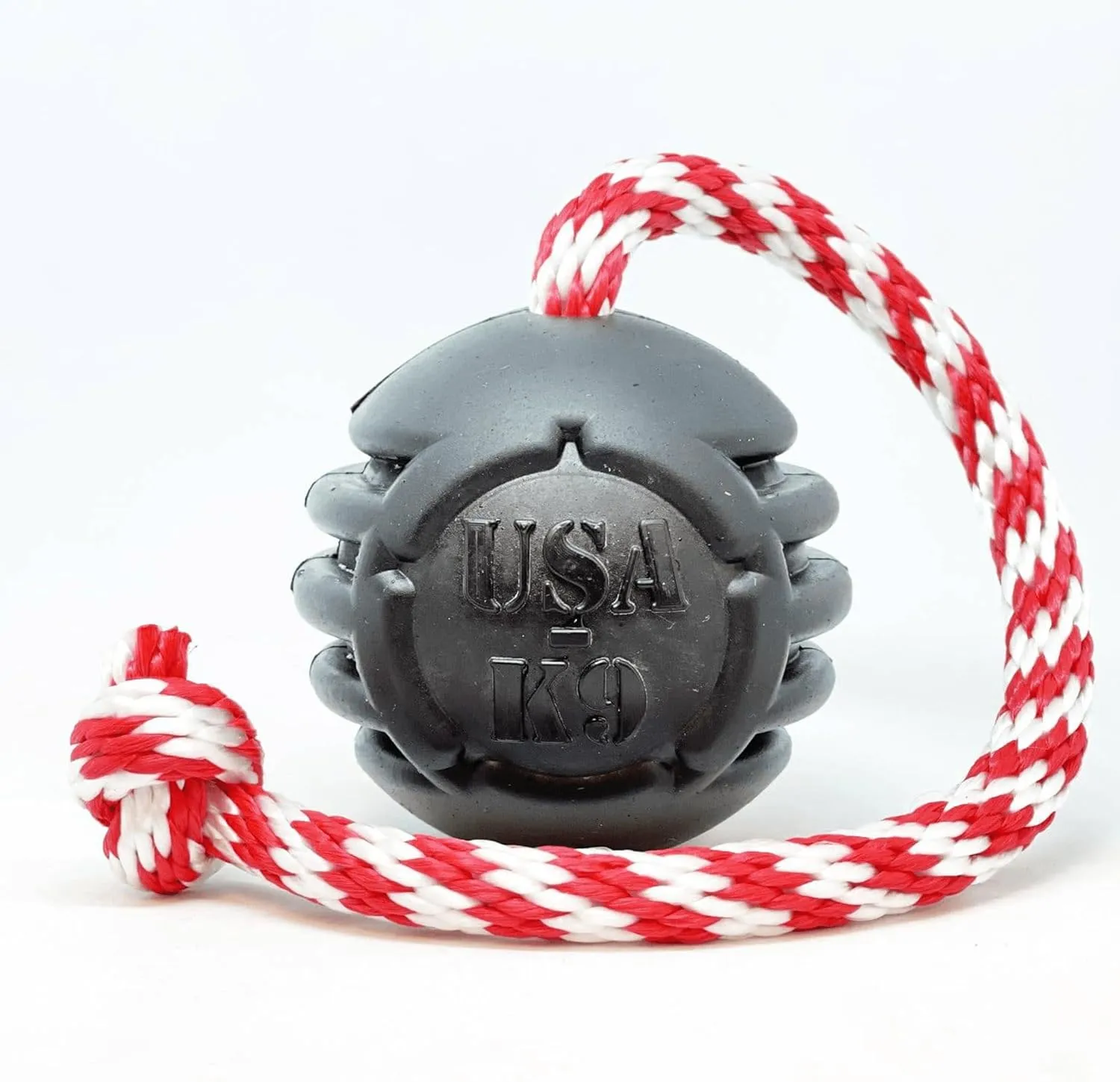 SodaPup USA-K9 Magnum Stars & Stripes  Dog Tug Toy, Chew Toy, & Treat Dispenser Made in USA from Our Most Durable Non-Toxic, Pet-Safe, Food Safe, Natural Rubber Material for Bonding, Exercise, & More