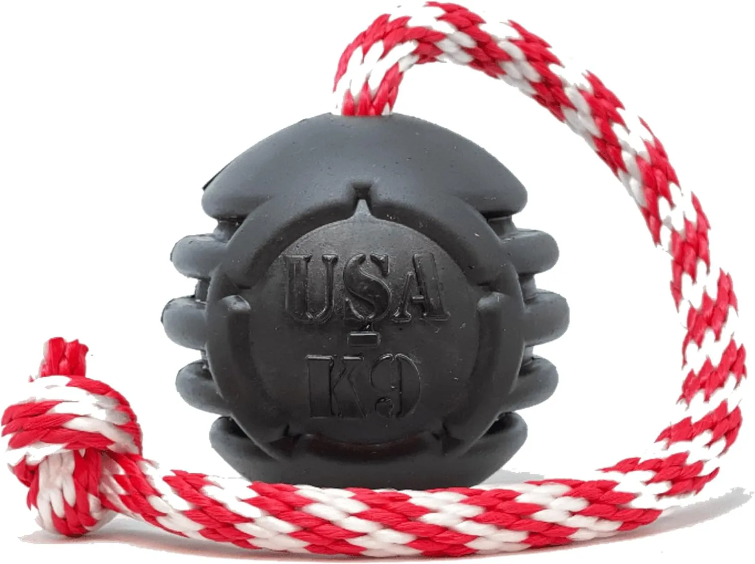 SodaPup USA-K9 Magnum Stars & Stripes  Dog Tug Toy, Chew Toy, & Treat Dispenser Made in USA from Our Most Durable Non-Toxic, Pet-Safe, Food Safe, Natural Rubber Material for Bonding, Exercise, & More