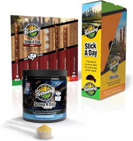 Stick a Day | Specially Formulated 7-in-1 Functions Daily Real Meat Supplement for Dogs   Scoop A Day | Blue Mussel Powder for Mobility, Muscle, Joints Support | Omega 3 & 6 for Healthy Digestion and
