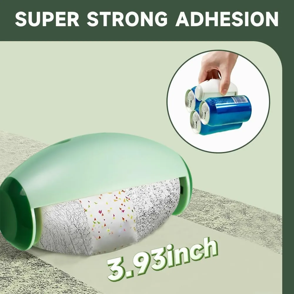 Washable Lint Roller, 2025 New Portable & Reusable Lint Roller, Reusable Washable Lint Roller, Travel Lint Roller Mini Lint Roller for Lint Hair, Clothes (Green)