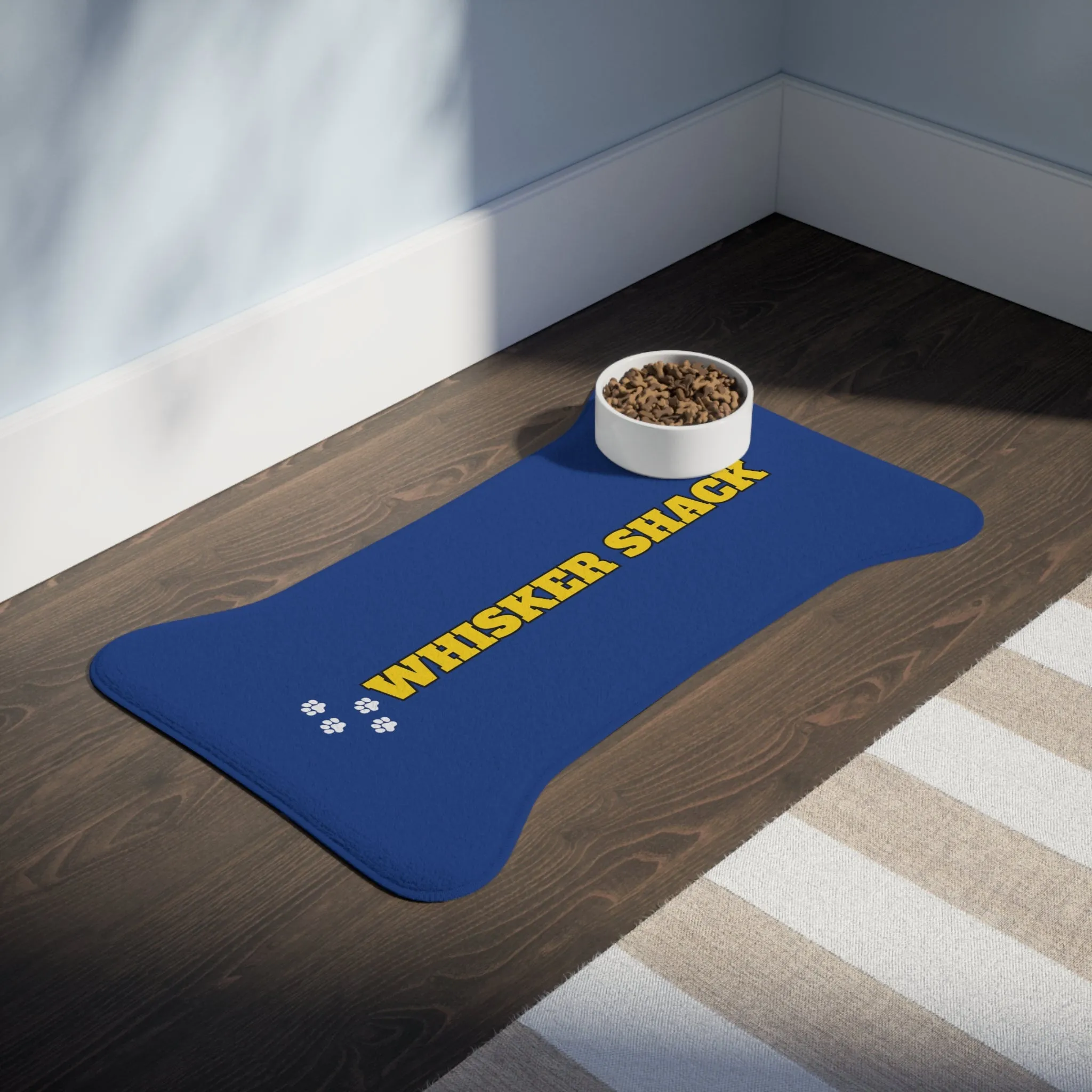 Whisker Shack Branded Bone Shaped Pet Feeding Mats