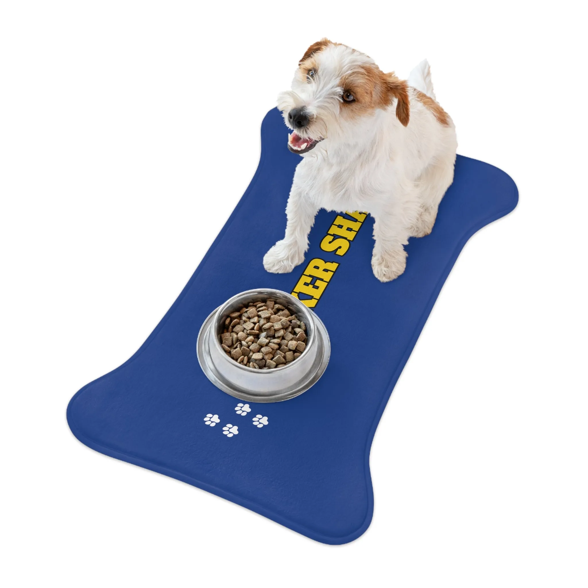 Whisker Shack Branded Bone Shaped Pet Feeding Mats