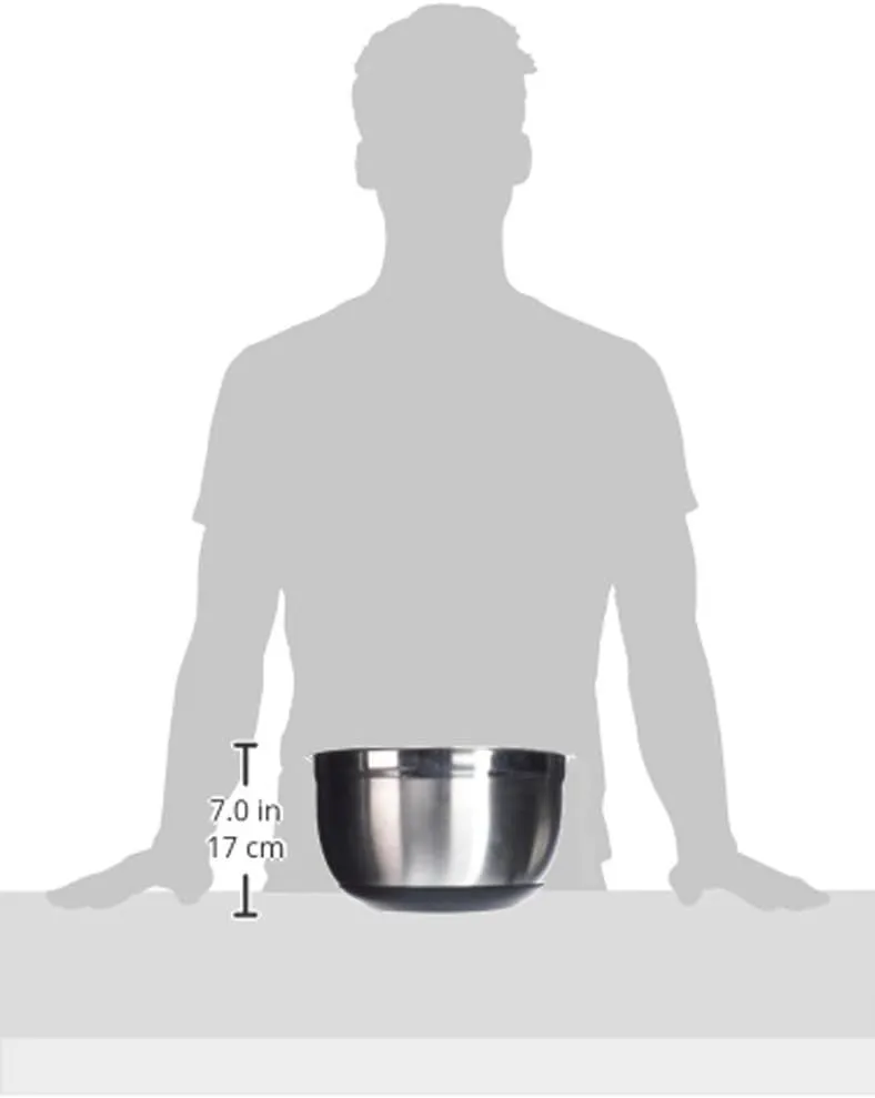 Winco 8 Quart Heavy-Duty Stainless Steel Mixing Bowl with Non-Slip Base